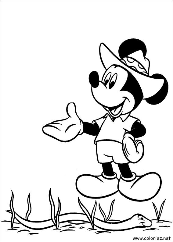 Coloriage de Mickey à imprimer !