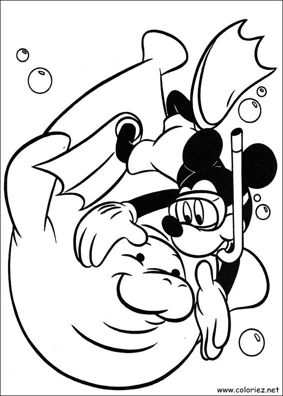 Coloriage de Mickey à imprimer !