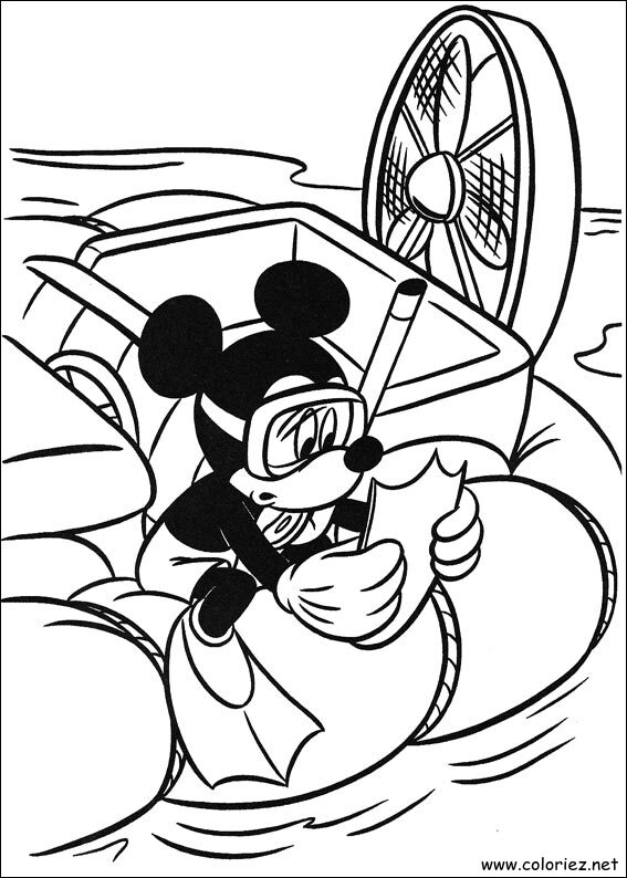 Coloriage de Mickey à imprimer !