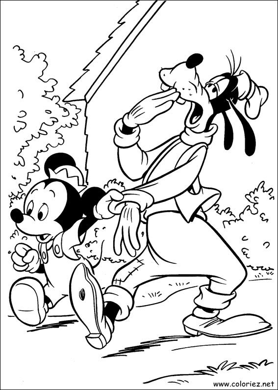 Coloriage de Mickey à imprimer !