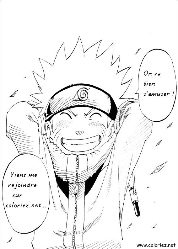Coloriage de Naruto à imprimer