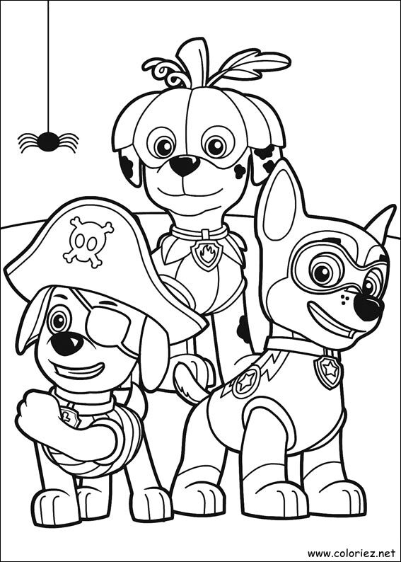 Coloriage de La Pat' Patrouille à imprimer