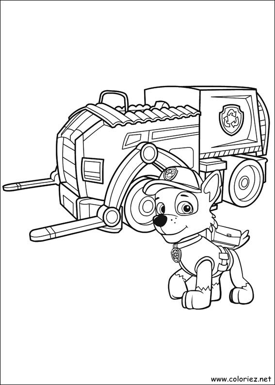 Coloriage de La Pat' Patrouille à imprimer