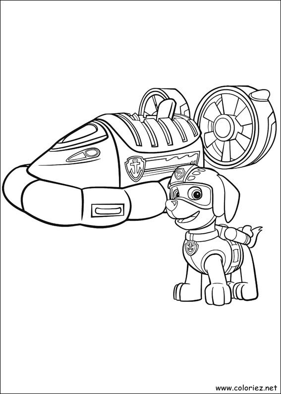 Coloriage de La Pat' Patrouille à imprimer