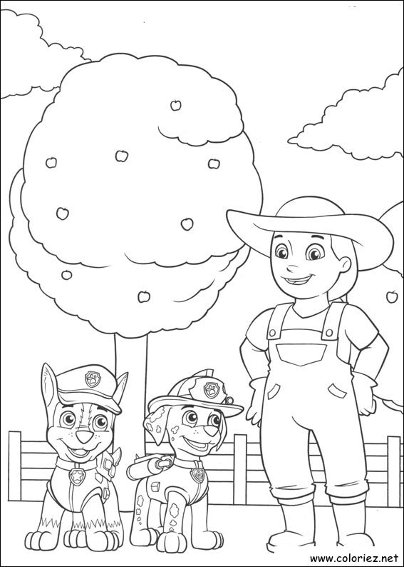 Coloriage de La Pat' Patrouille à imprimer
