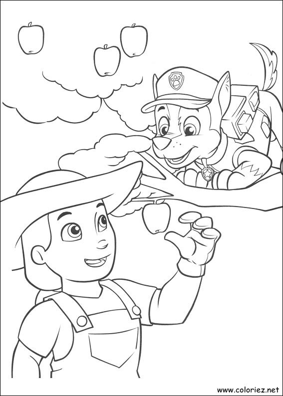 Coloriage de La Pat' Patrouille à imprimer