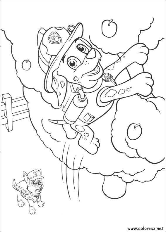 Coloriage de La Pat' Patrouille à imprimer