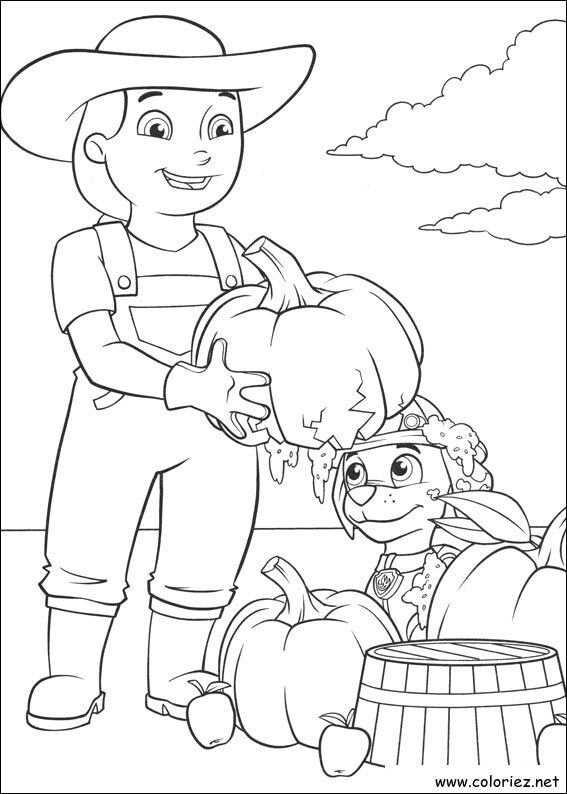 Coloriage de La Pat' Patrouille à imprimer