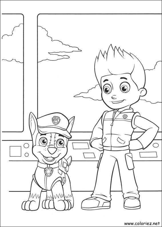Coloriage de La Pat' Patrouille à imprimer