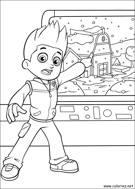 Coloriage de Ryder à imprimer