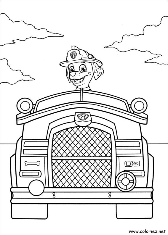 Coloriage de La Pat' Patrouille à imprimer