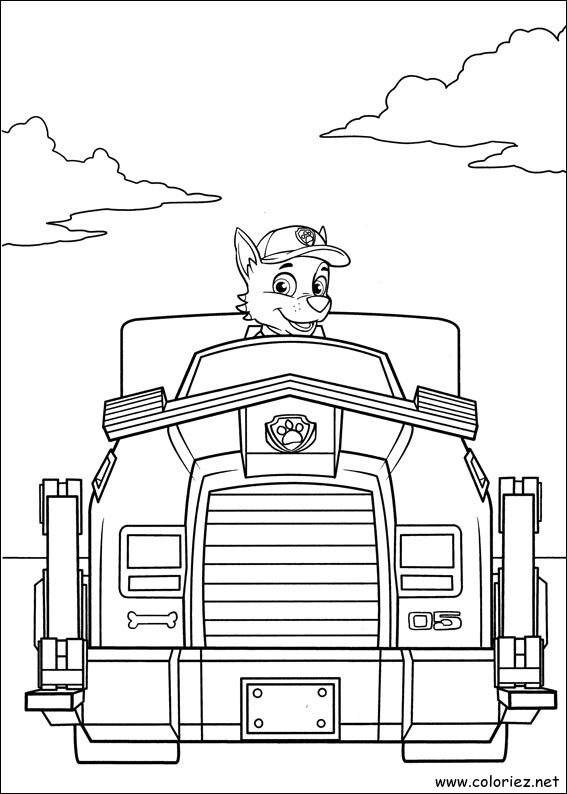 Coloriage de La Pat' Patrouille à imprimer