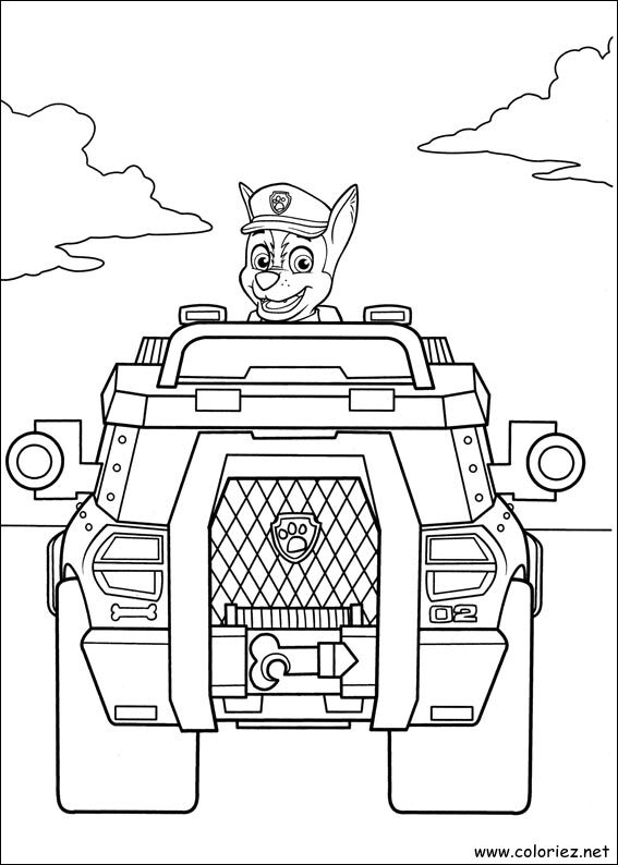 Coloriage de La Pat' Patrouille à imprimer