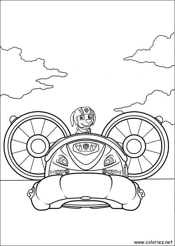 Coloriage de La Pat' Patrouille à imprimer