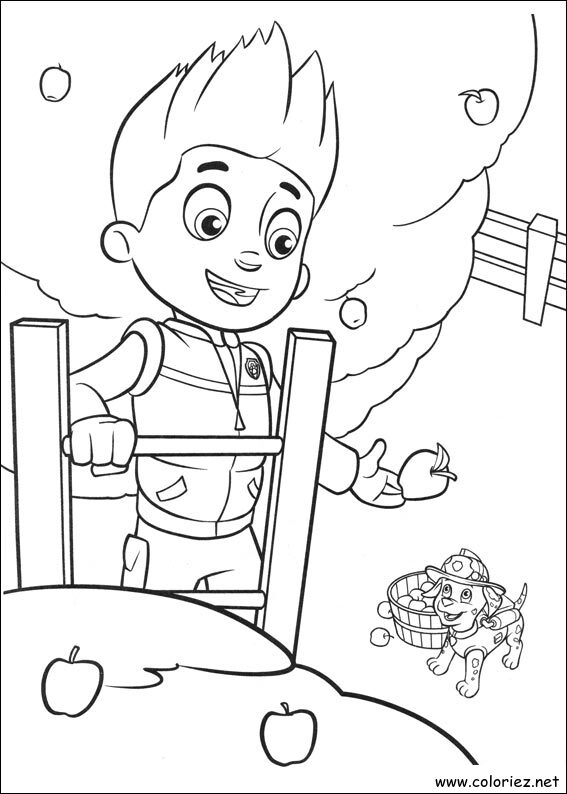 Coloriage de La Pat' Patrouille à imprimer