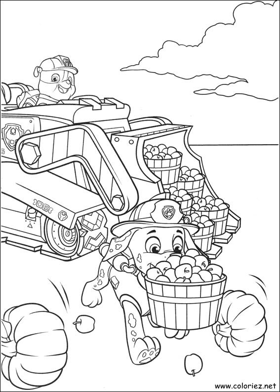 Coloriage de La Pat' Patrouille à imprimer