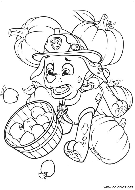 Coloriage de La Pat' Patrouille à imprimer