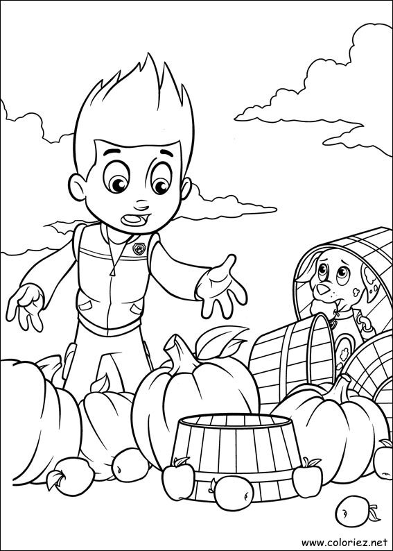 Coloriage de La Pat' Patrouille à imprimer