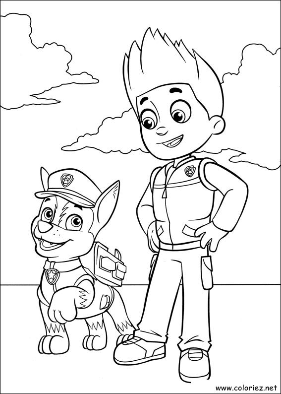 Coloriage de La Pat' Patrouille à imprimer