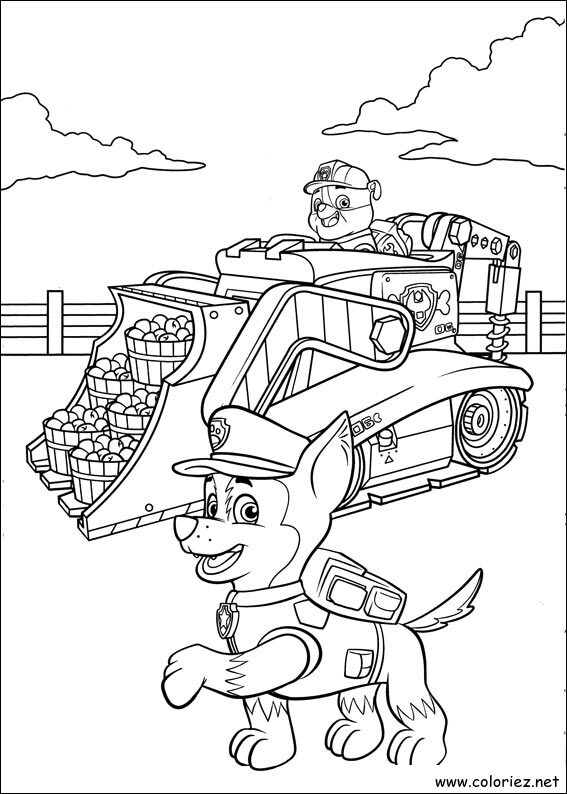Coloriage de La Pat' Patrouille à imprimer