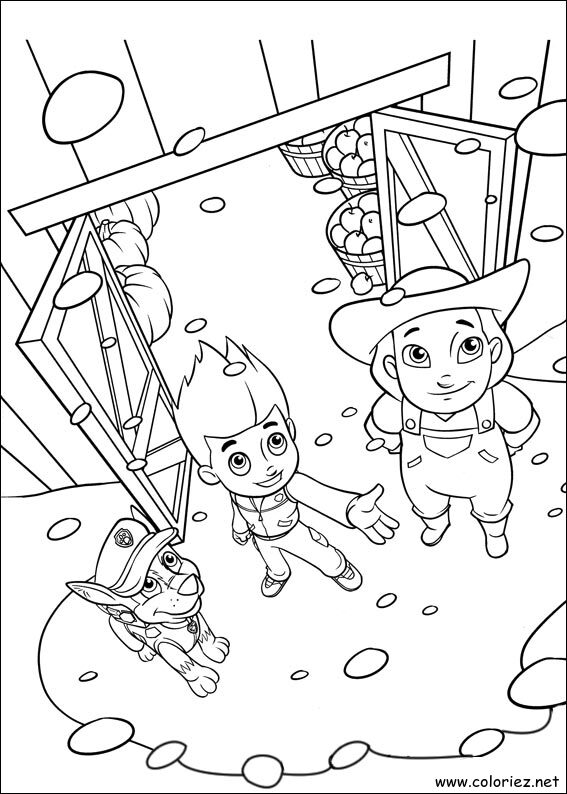 Coloriage de La Pat' Patrouille à imprimer