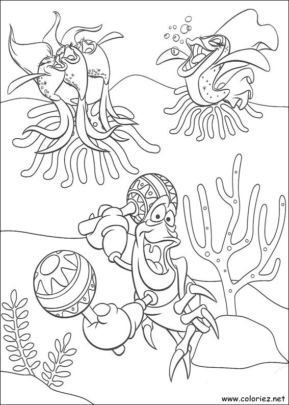 Coloriage de La Petite Sirène à imprimer !