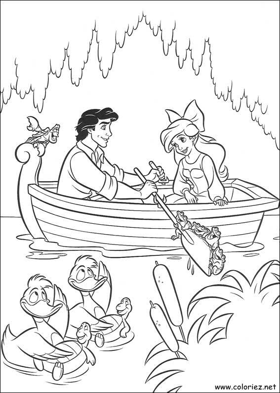 Coloriage de La Petite Sirène à imprimer !