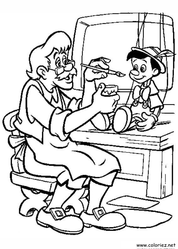Coloriage de Pinocchio à imprimer !
