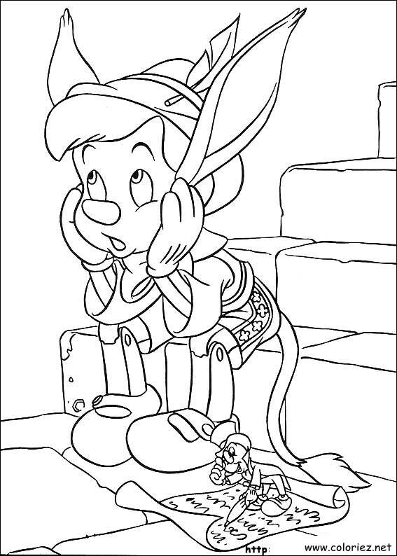 Coloriage de Pinocchio à imprimer !