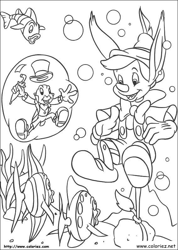 Coloriage de Pinocchio à imprimer !