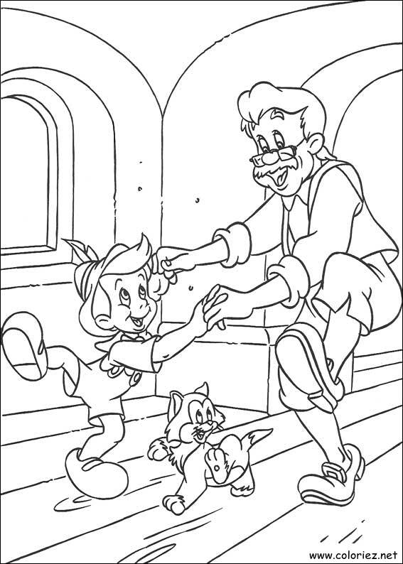 Coloriage de Pinocchio à imprimer !