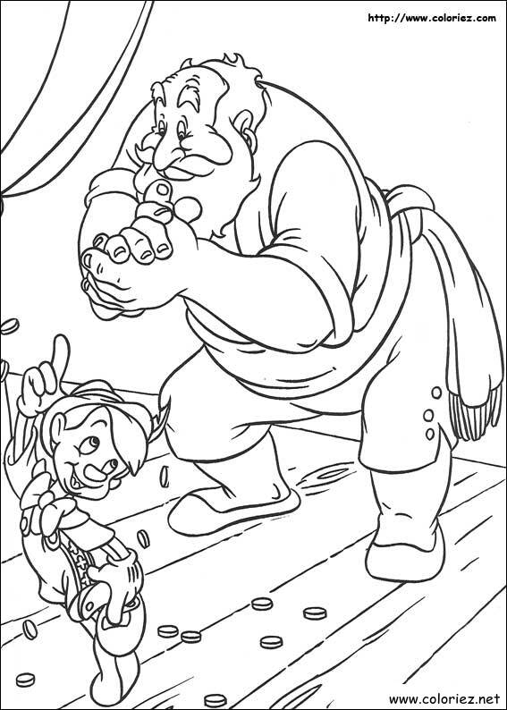 Coloriage de Pinocchio à imprimer !