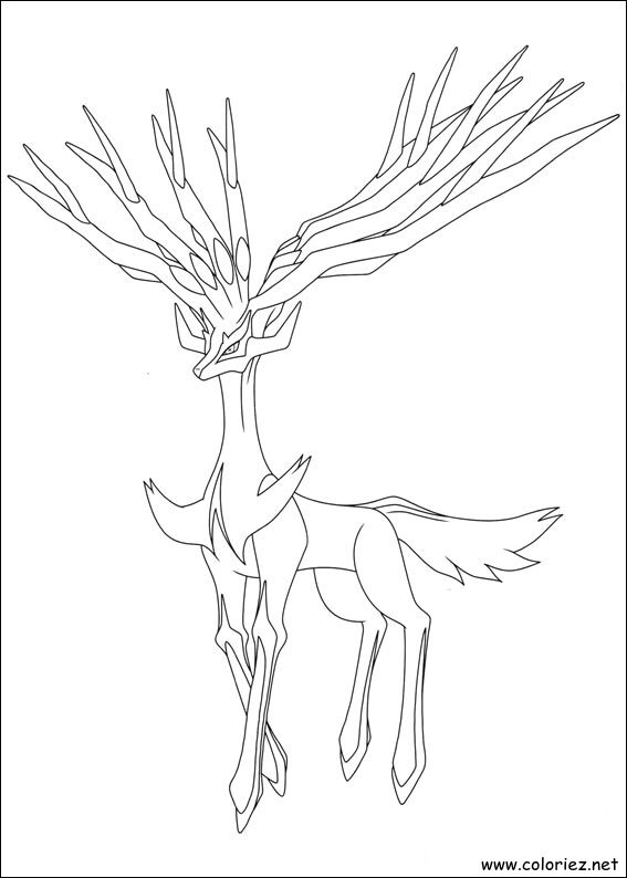 Coloriage de Xerneas à imprimer
