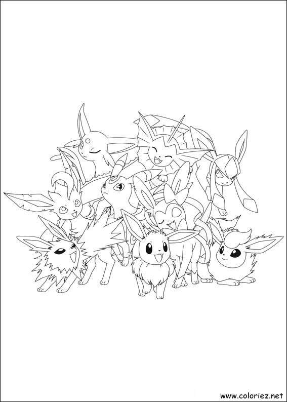 Coloriage de Pokemon à imprimer