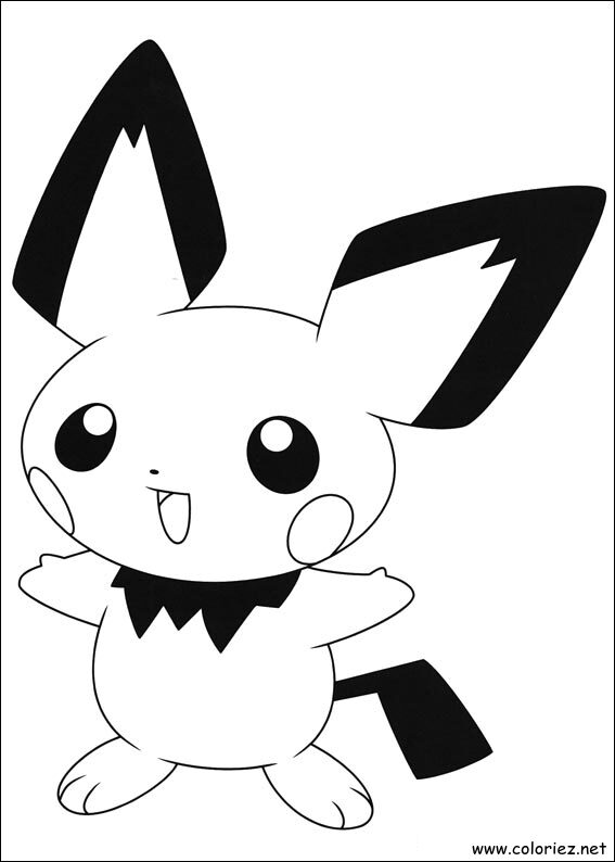 Coloriage de Pikachu à imprimer