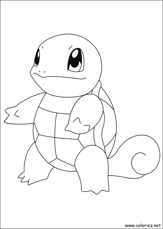 Coloriage de Carapuce à imprimer