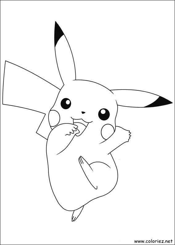 Coloriage de Pikachu à imprimer