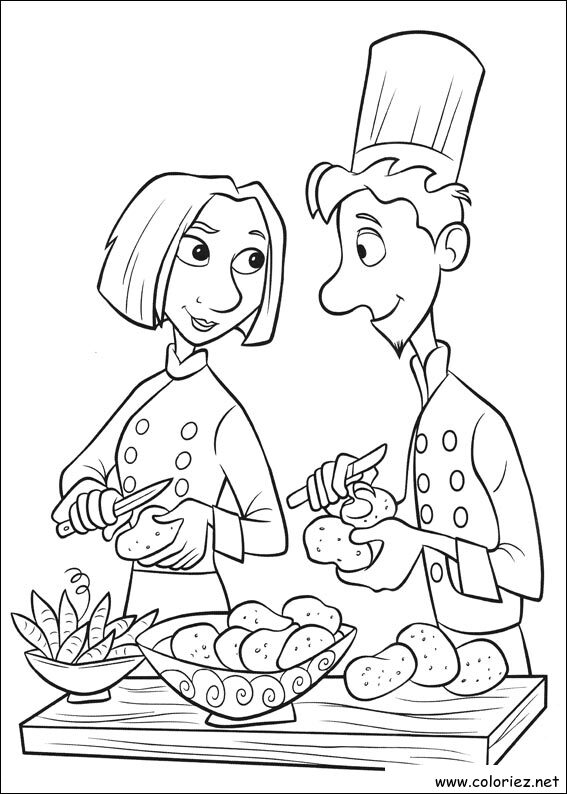 Coloriage de Ratatouille à imprimer