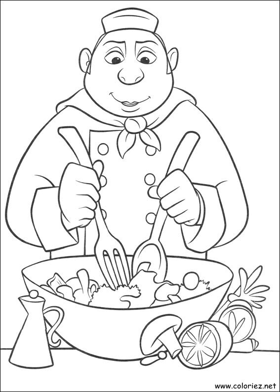 Coloriage de Ratatouille à imprimer