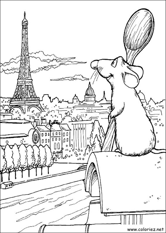 Coloriage de Ratatouille à imprimer
