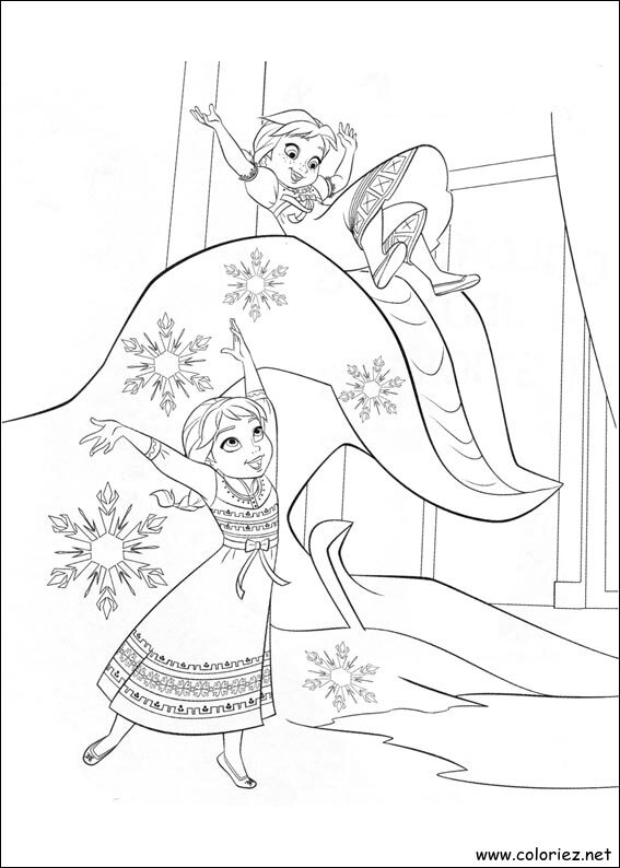 Coloriage de La reine des neiges à imprimer