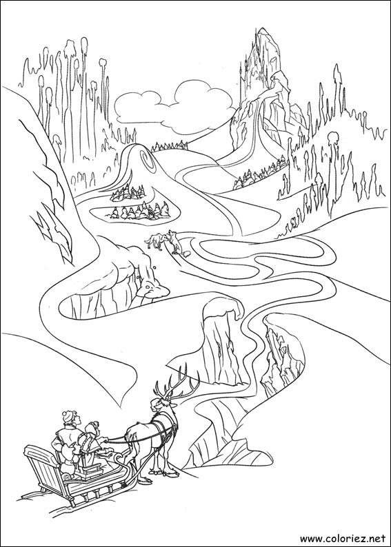 Coloriage de La reine des neiges à imprimer