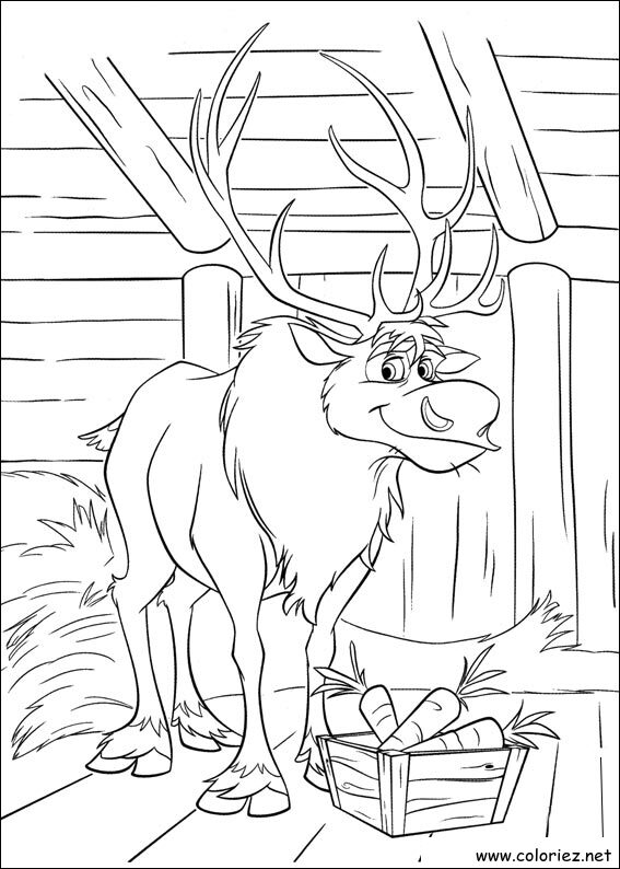 Coloriage de La reine des neiges à imprimer
