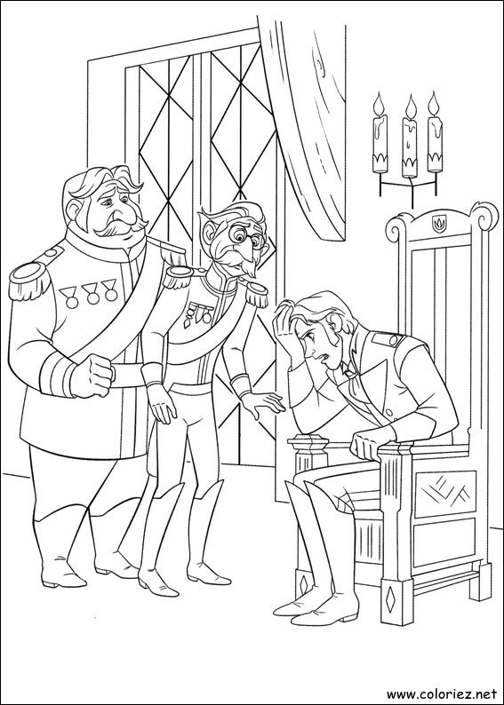 Coloriage de La reine des neiges à imprimer