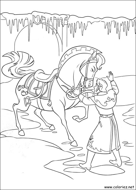 Coloriage de La reine des neiges à imprimer