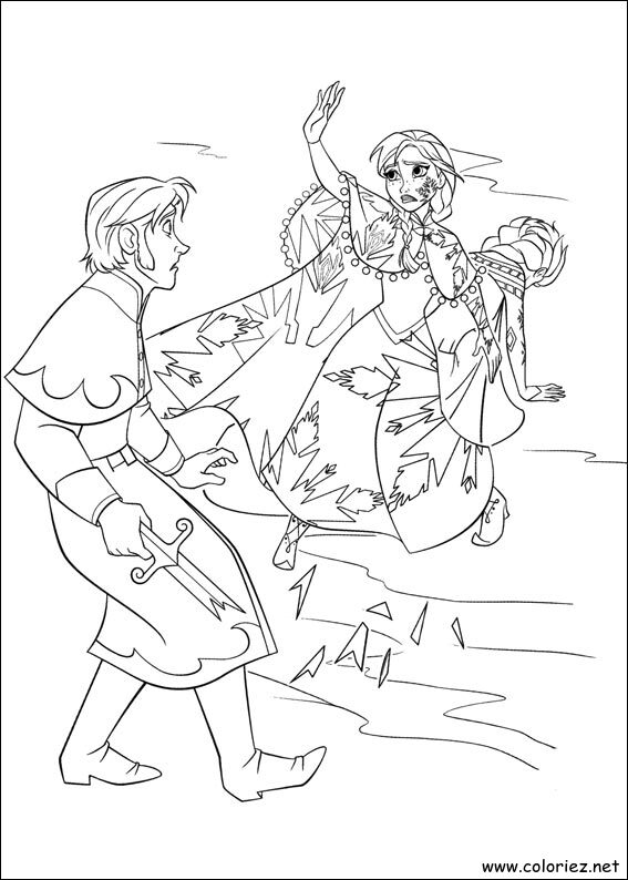 Coloriage de La reine des neiges à imprimer