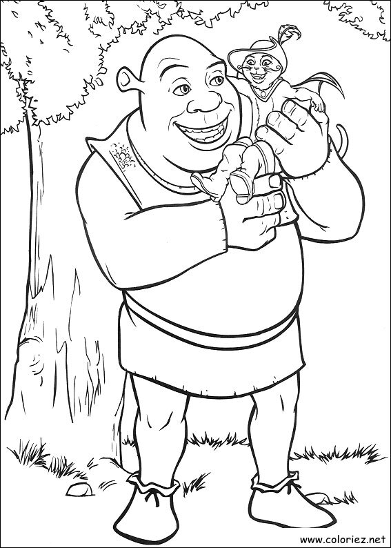 Coloriage de Shrek à imprimer !