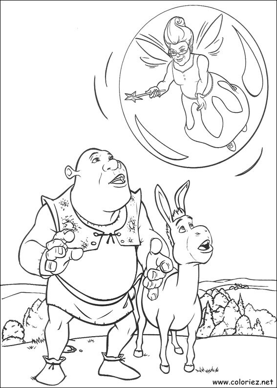 Coloriage de Shrek à imprimer !