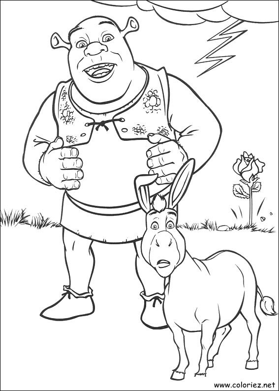 Coloriage de Shrek à imprimer !