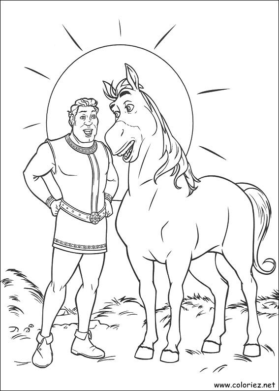 Coloriage de Shrek à imprimer !